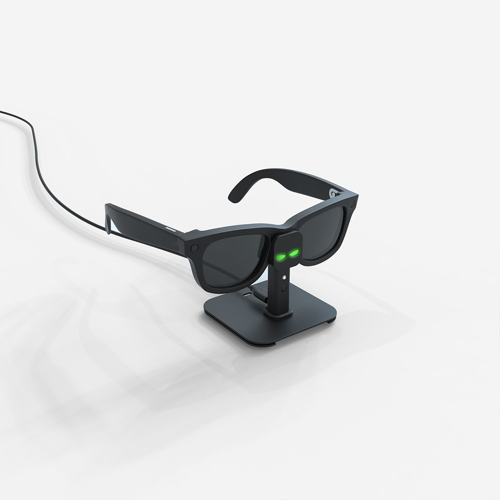 For Meta Oakley HSTN/Scriber AI Glasses Dual USB C Breathing Light Charging Dock