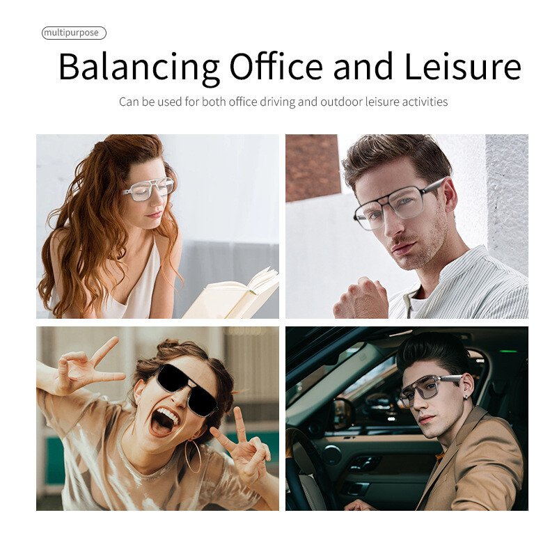 Fashion Bluetooth Audio Smart Glasses Wireless Sunglasses Dual Speaker Output