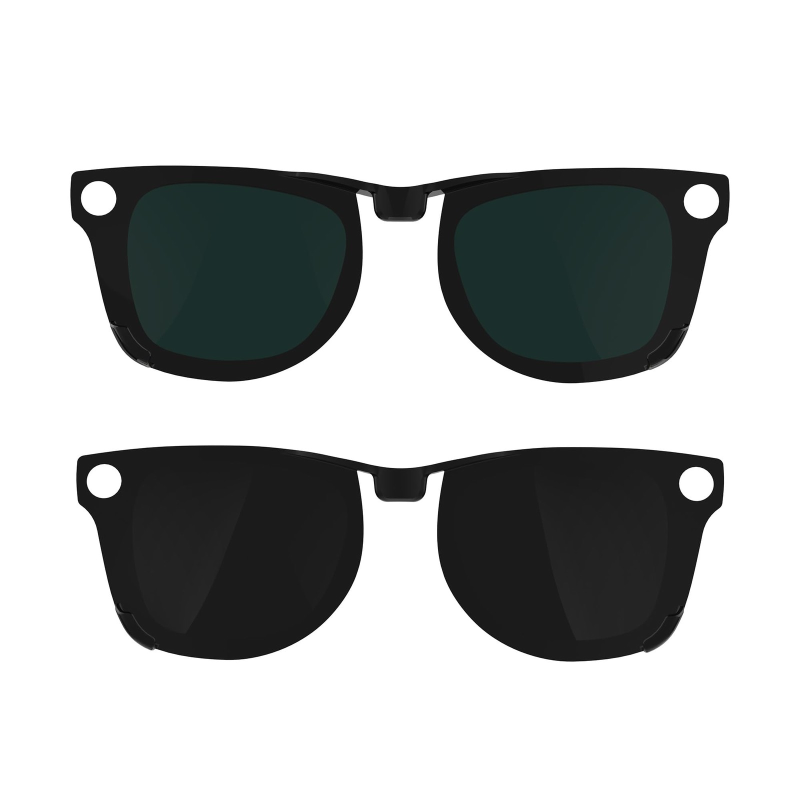 2Pcs Polarized Clip for Ray-Ban Meta Wayfarer RW4008 & Gen 2 RW4012 Large (53…