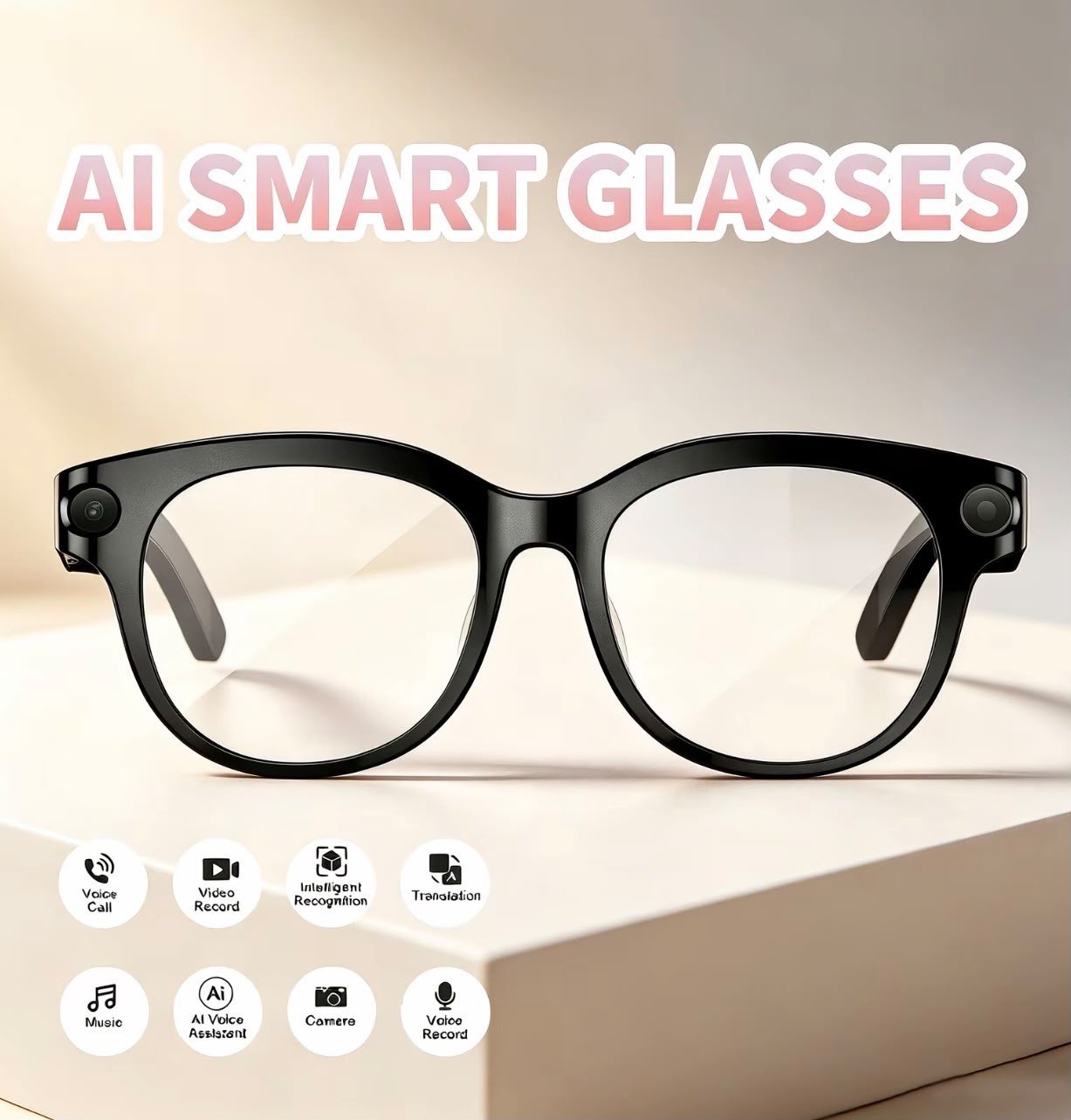 2026 M89 Smart Glasses, HD Camera, Multilingual Translation, Chatgpt, WiFi Video