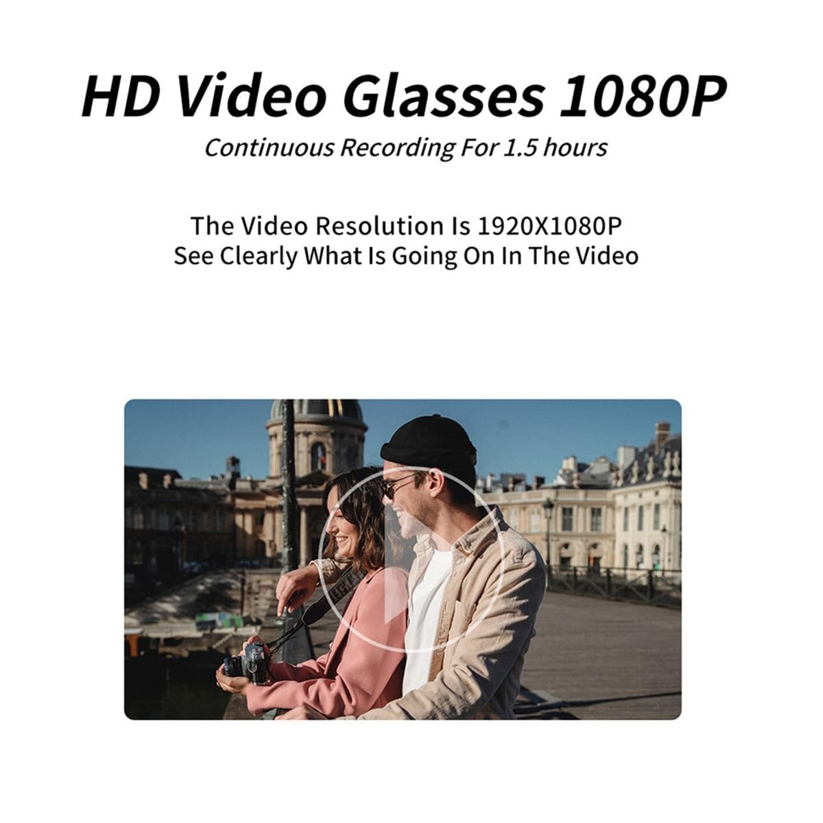 Camera Glasses Smart Video Glasses with Camera Wearable Sports Eye Glasses Ou