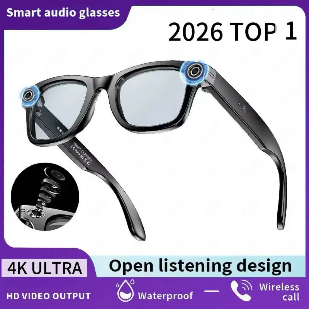 Smart Glasses with Camera Video Recording Bluetooth Eyewear HD Wearable Glasses