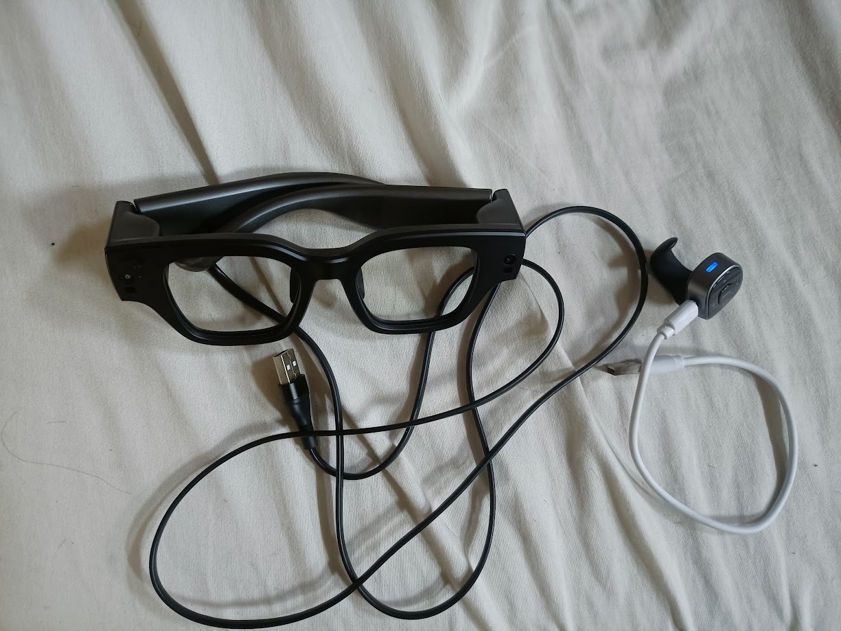 Inmo Air 2 AR Glasses + Charging Cable+ ring control, support youtube app