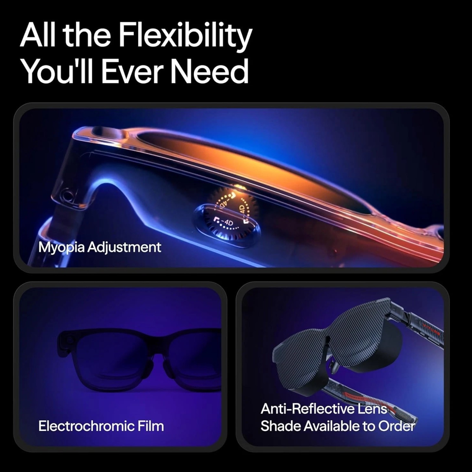 VITURE Luma Pro XR Glasses 152” 1200p Ultra Sharp Display 52° FOV (Regular Size)