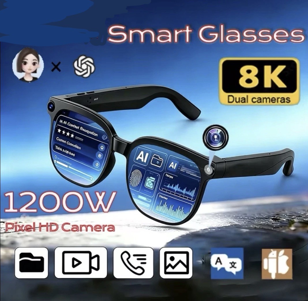 Smart Glasses Bluetooth Camera Translate Photo Music Video