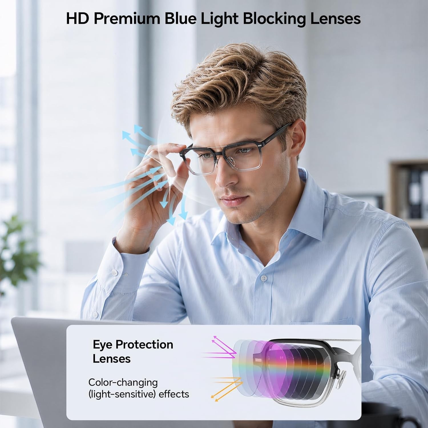 Aviator Smart Glasses for Men & Women, Audio Bluetooth Glasses, Wear Induction