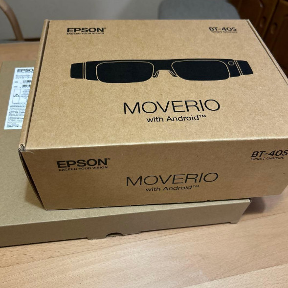 EPSON Moverio BT-40S AR Smart Glasses BO-IC400 Controller Tested Used Japan