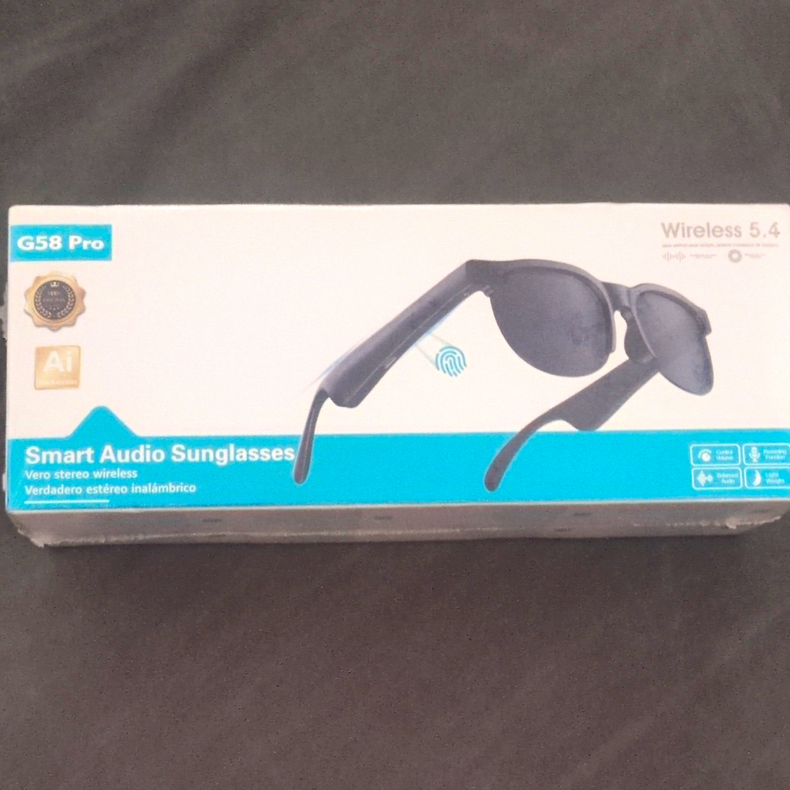G58 Pro Smart Audio Sunglasses Bluetooth Wireless Connectivity Black