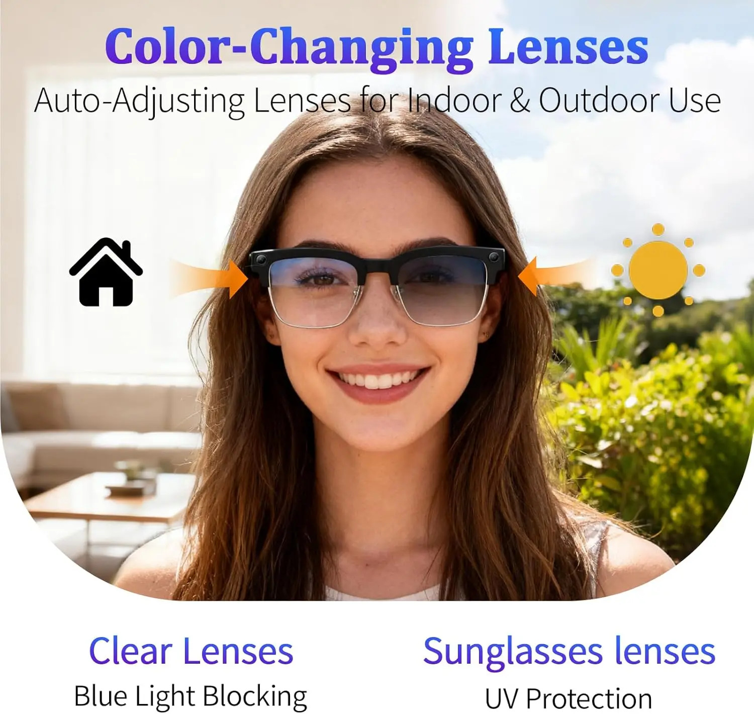 2026New 800W Pixel Camera Smart Glasses Men Video Recording AI Photo Recognition