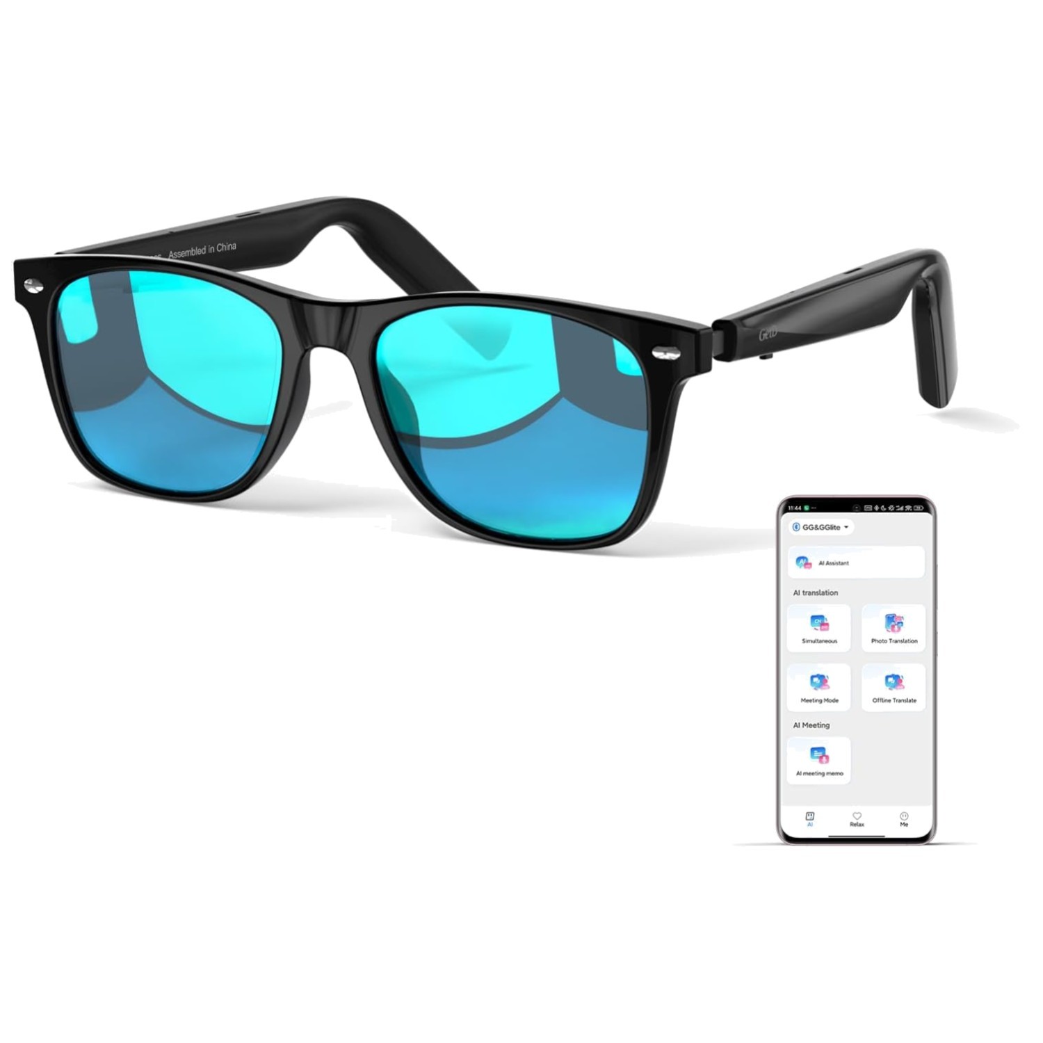 3-in-1 AI Glasses with Real-time Translation & Music Player