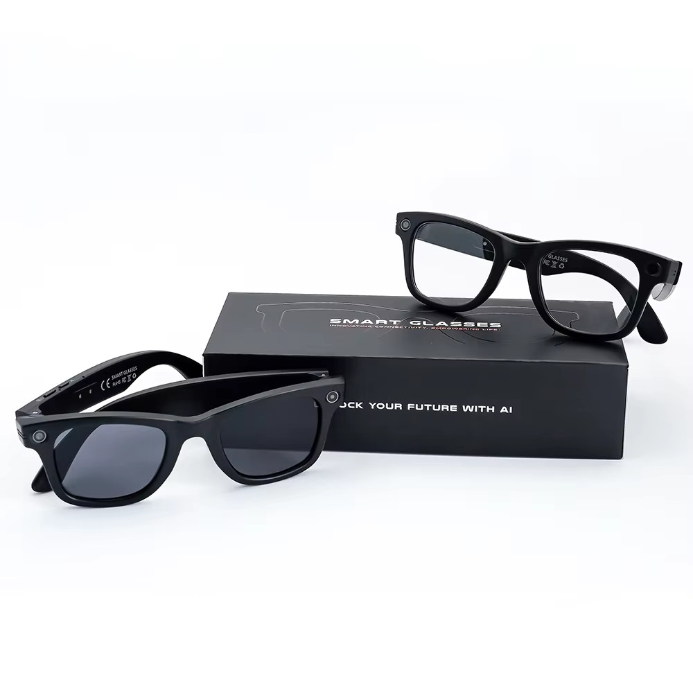Smart Sunglasses Wi-Fi Transfer Audio Record Smart AI Glasses with Dual Lenses