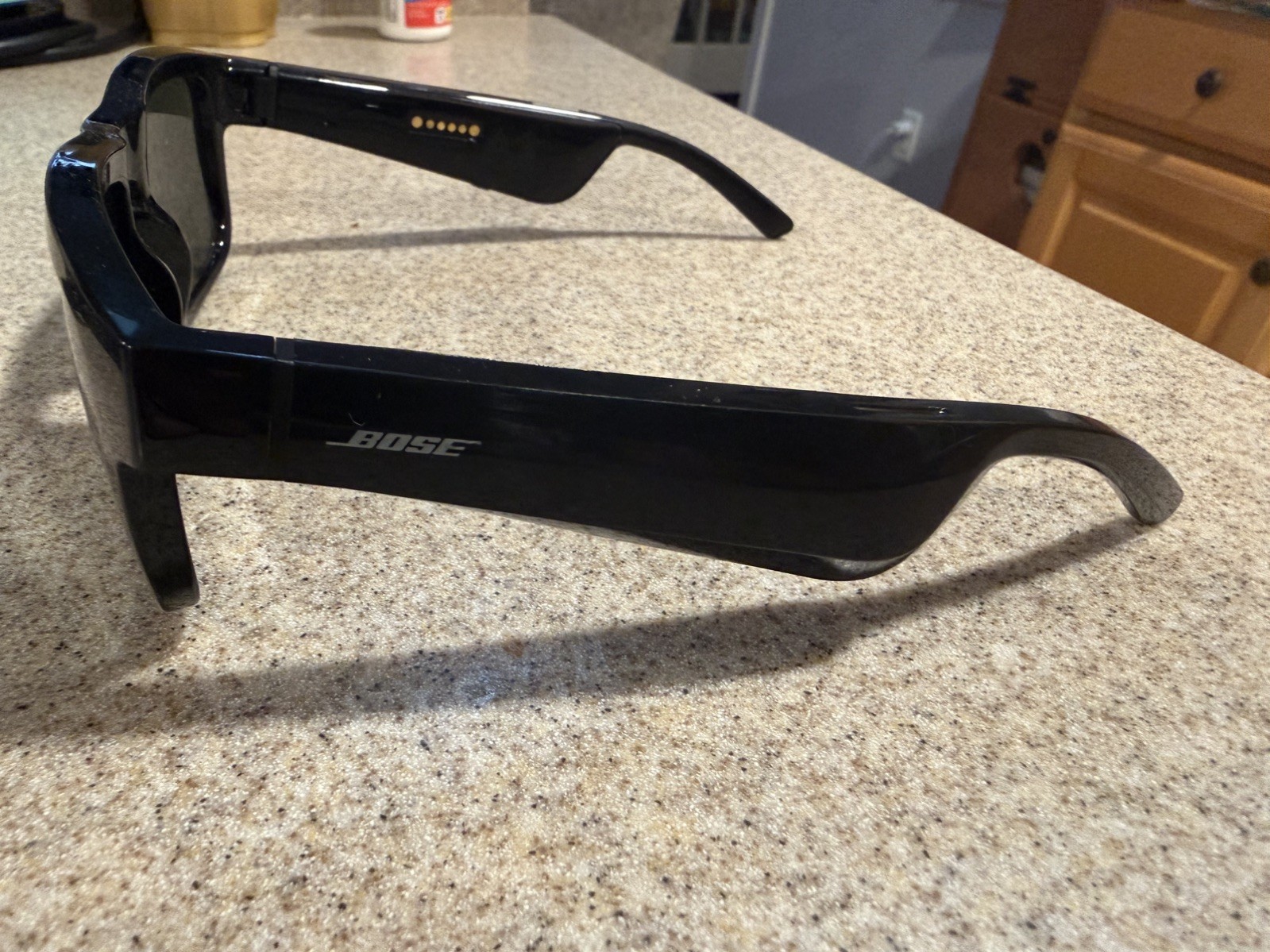 Bose Tenor Frames Bluetooth Audio Microphone Sunglasses black and blue lenses