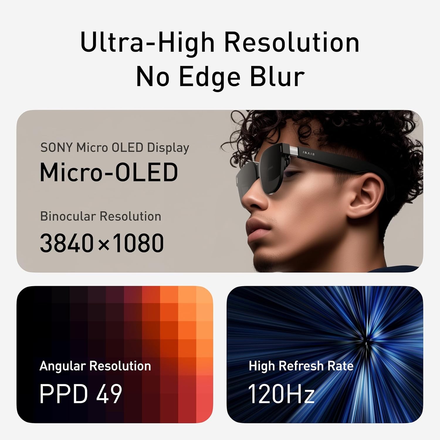 INAIR 2 Pro Smart Glasses AR Glasses 2D to 3D Micro-OLED Screen 135″ 120Hz 77g