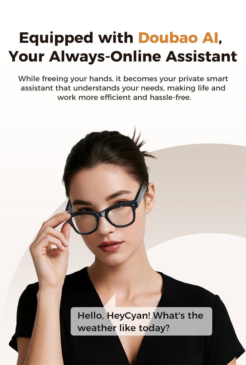 Smart Glasses 800MP Camera 290mAh Battery WITH 3600mAh Charger Case Bluetooth