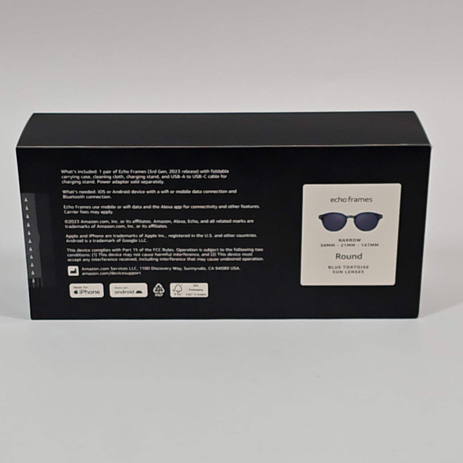 New Amazon Echo Frames 3rd Gen Blue Tortoise Polarized ZE8TAH AI Smart Glasses
