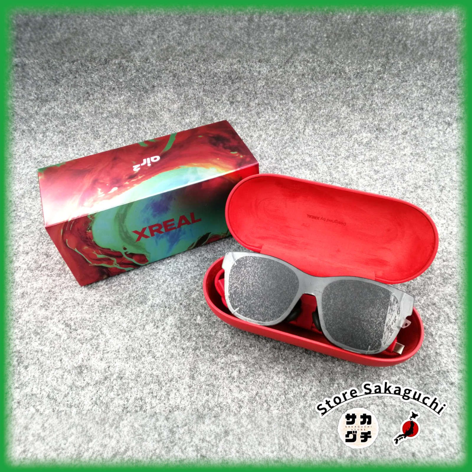 [RARE] XREAL Air 2 Red Smart AR Glasses OLED Display 120Hz Portable w/ Beam Used