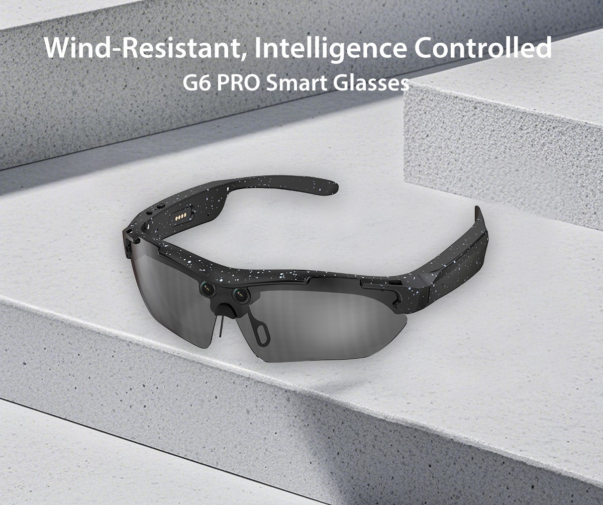Smart AI Glasses 8MP Camera Translation Outdoor Headset Sports Cycling Goggles