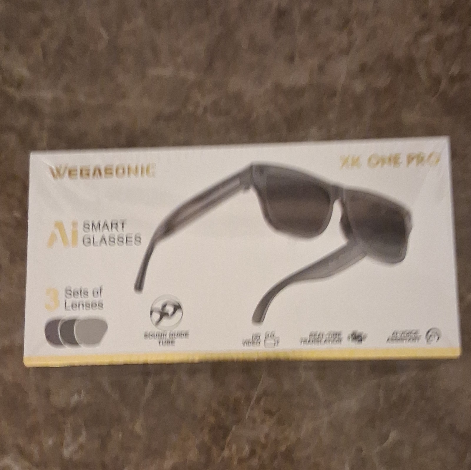 Wegasonic AI Smart Glasses XK ONE PRO – 3 Sets of Lenses – T235