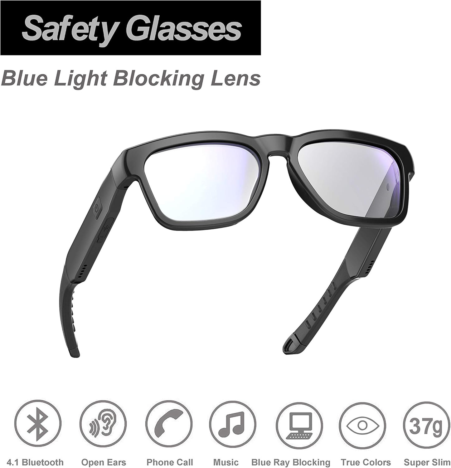 Oho Smart Glasses, Audio Glasses with Bluetooth Speaker,Reading Glasses with Voi