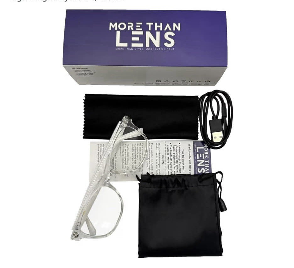 More Than Lens AI Translator Smart Glasses for Men Women Bluetooth Audio Glasses