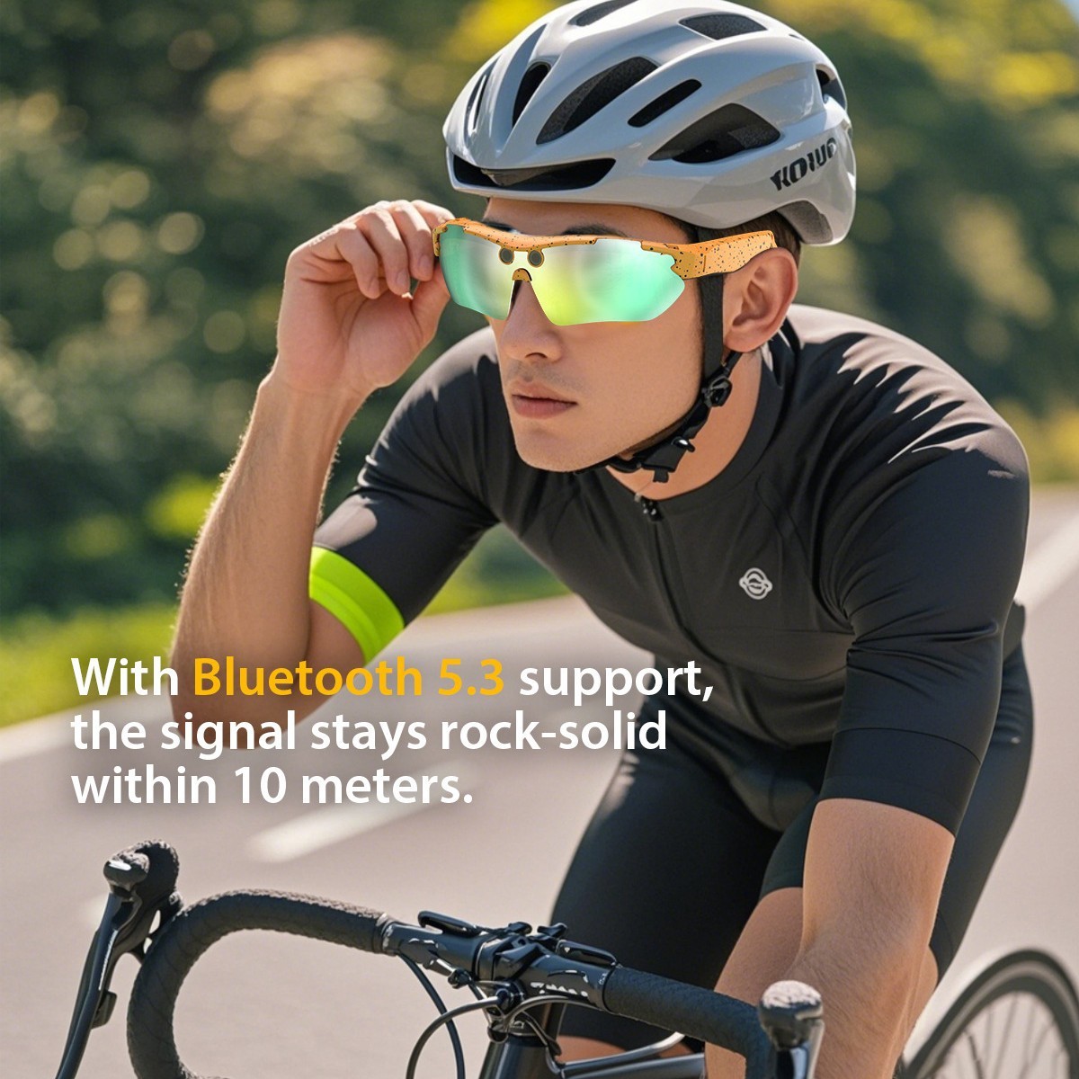 Smart AI Glasses 8MP Camera Translation Outdoor Headset Sports Cycling Goggles