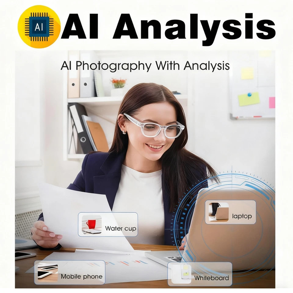 4K Smart AI Glasses 8MP Camera Recording Videos, Photos, Translation, Assistant