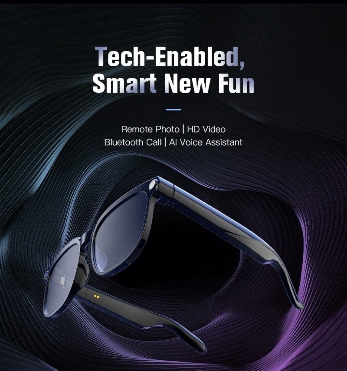 M02S_B460 Smart Glasses HD Camera Photo/Video Bluetooth Calling IP65