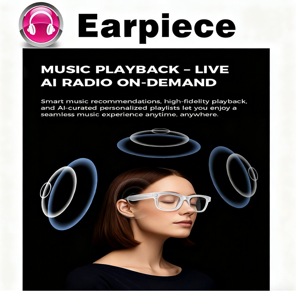 4K HD Smart Glasses – 8MP Camera, AI Voice Control & Bluetooth Calls