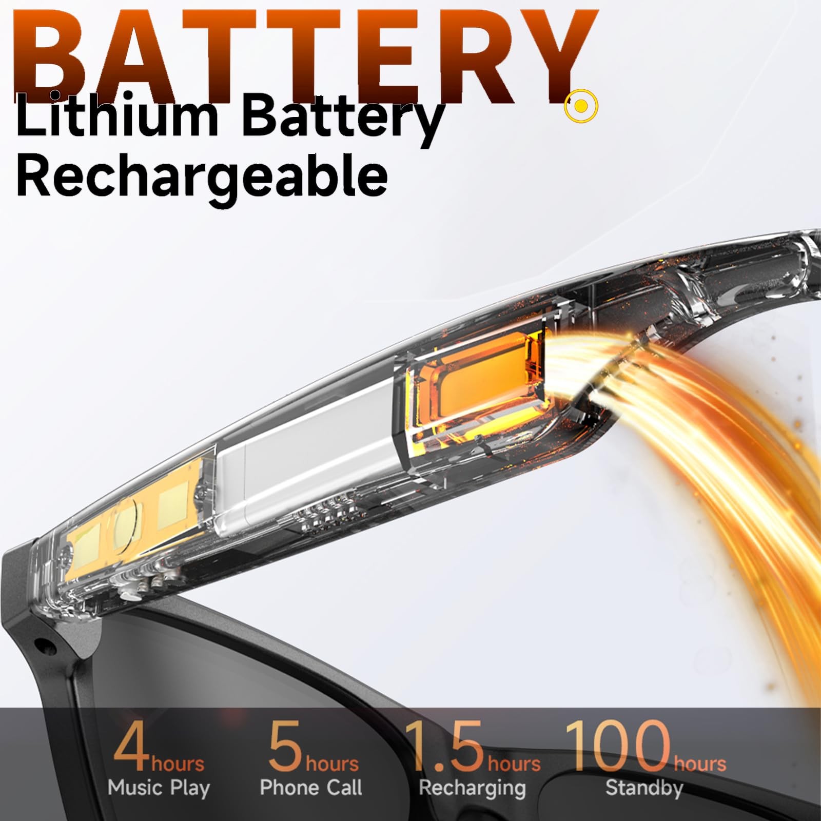 Lentes Inteligentes Gafas De Sol Polarizados Con Audio Bluetooth Auriculares