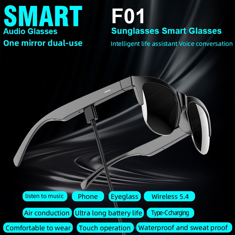 Budget Bluetooth Audio Smart Glasses Anti-Glare Road Trip Unisex Sports Shades