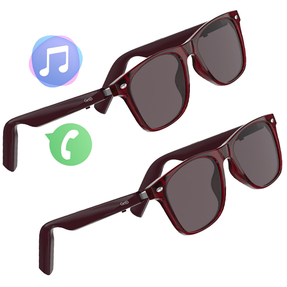 Smart Glasses Bluetooth Speaker Sunglasses Translator Eyewear Music Headset × 2