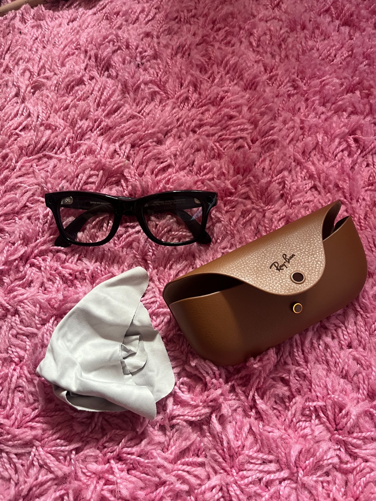 Ray-Ban Meta Wayfarer Smart Glasses – Standard Size Shiny Black Frames with Case