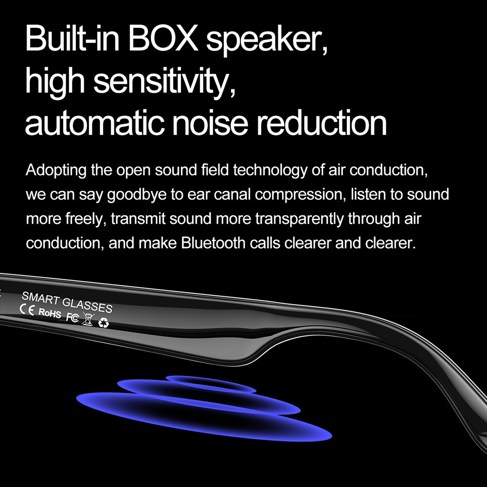 Smart AI Glasses Sport Earphone Bluetooth Calling Music Translator Sunglasses