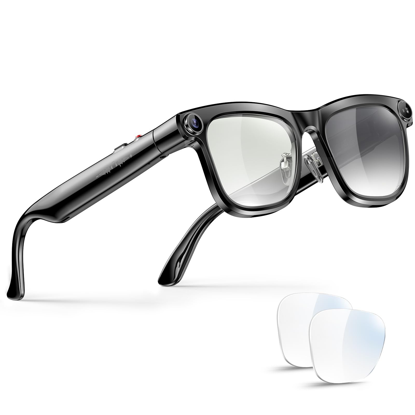 AI Smart Glasses with Camera & Bluetooth, 8MP 1080P HD Video, Photochromic + …