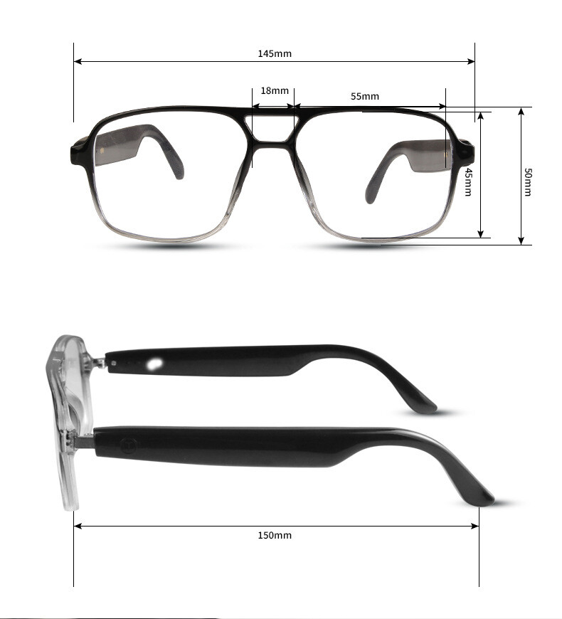 Fashion Bluetooth Audio Smart Glasses Wireless Sunglasses Dual Speaker Output