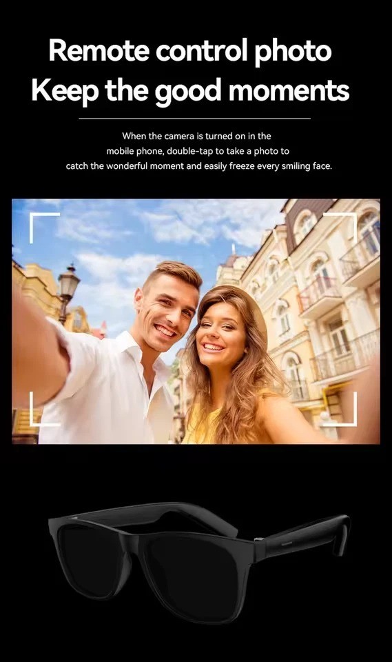 8K Camera AI Smart Glasses Touch Control Photo Recording Translator Voice Assist