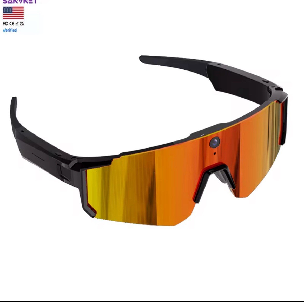 Sports Smart Glasses 8MP Camera Bluetooth Cycling, Running Sunglasses