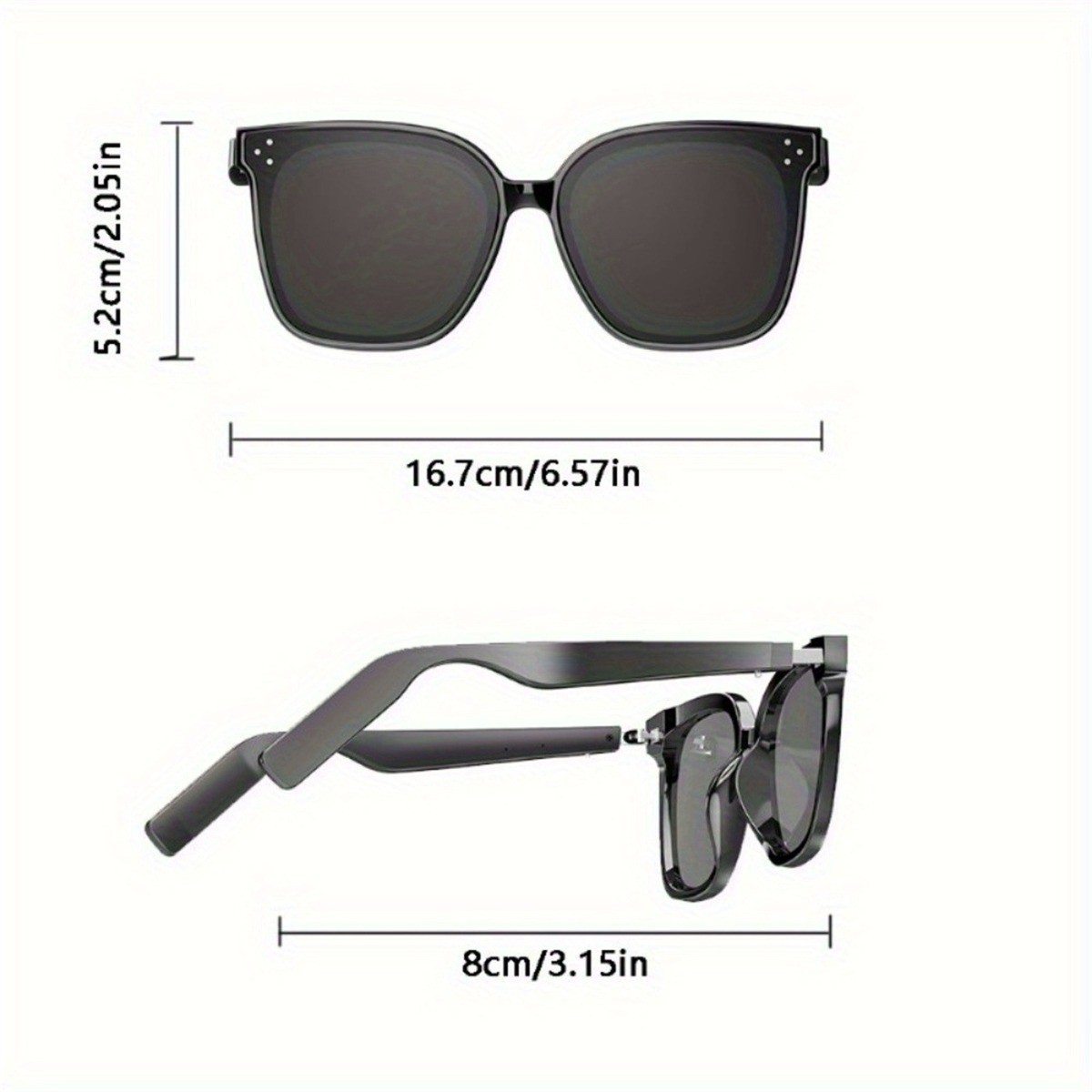 UV400 Protection Smart Wireless Bluetooth Sunglasses HD Audio Stylish Design