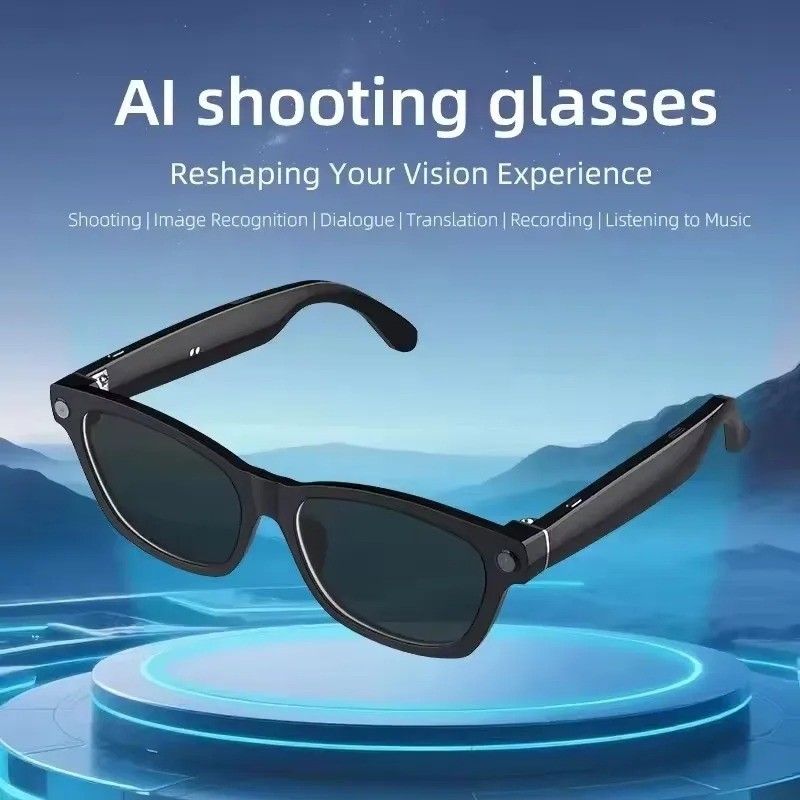 Lenovo AI Smart Glasses 4K Camera Bluetooth Translation Music Sunglasses