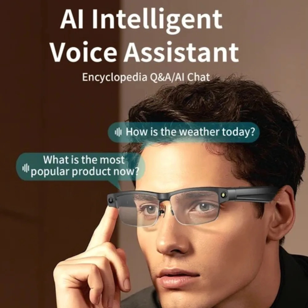 2026 4K Smart Glasses Video Recording Open-Ear Headset AI Translation Sunglasses
