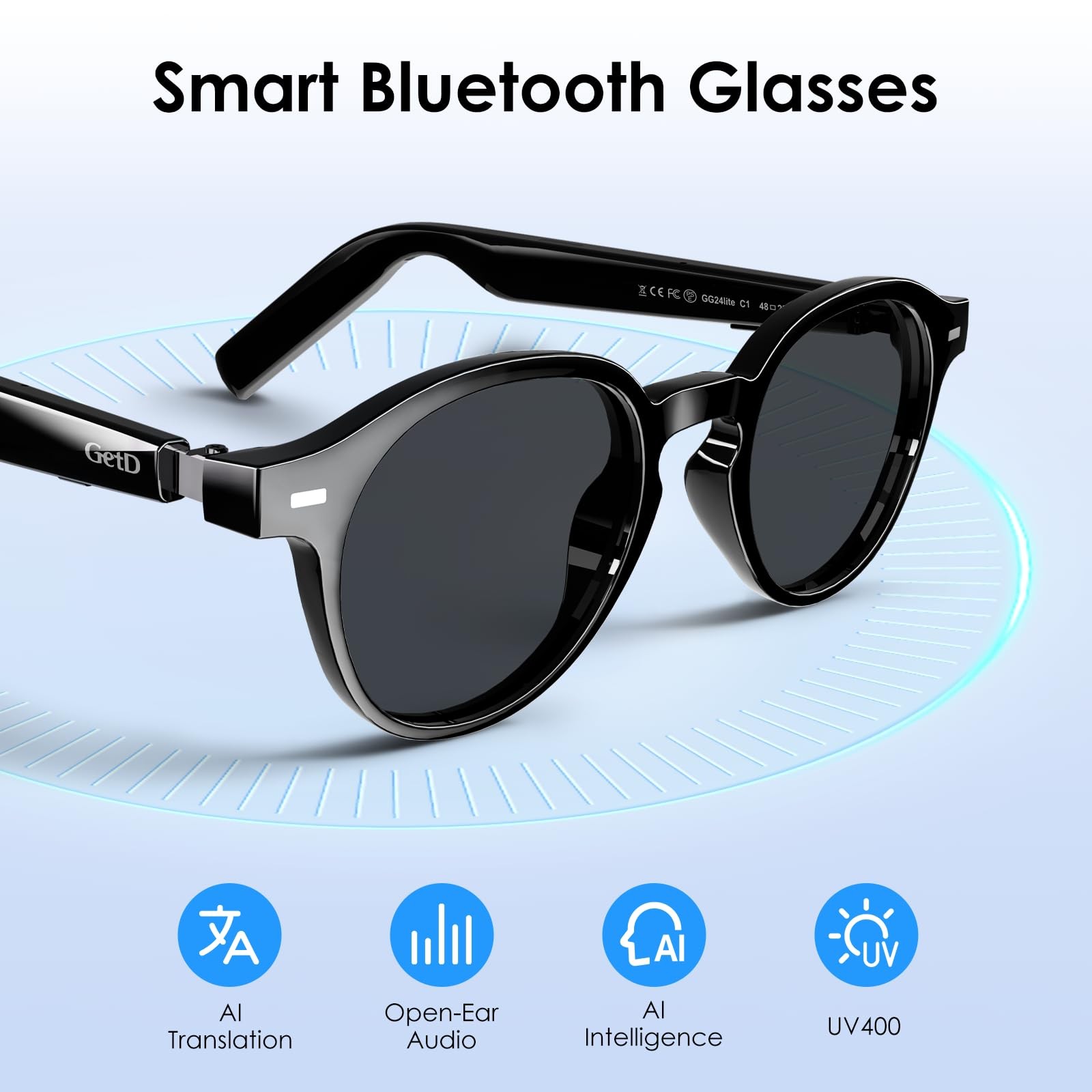 GetD 2026 New AI Glasses for Men and Women, Smart Sunglasses Powered by ChatG…