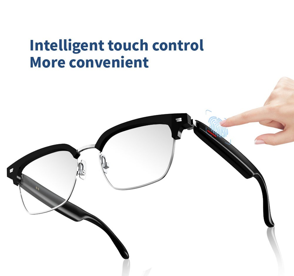 Smart Glasses Bluetooth Call & Music Anti-Blue light Glasses Open Ear Headset