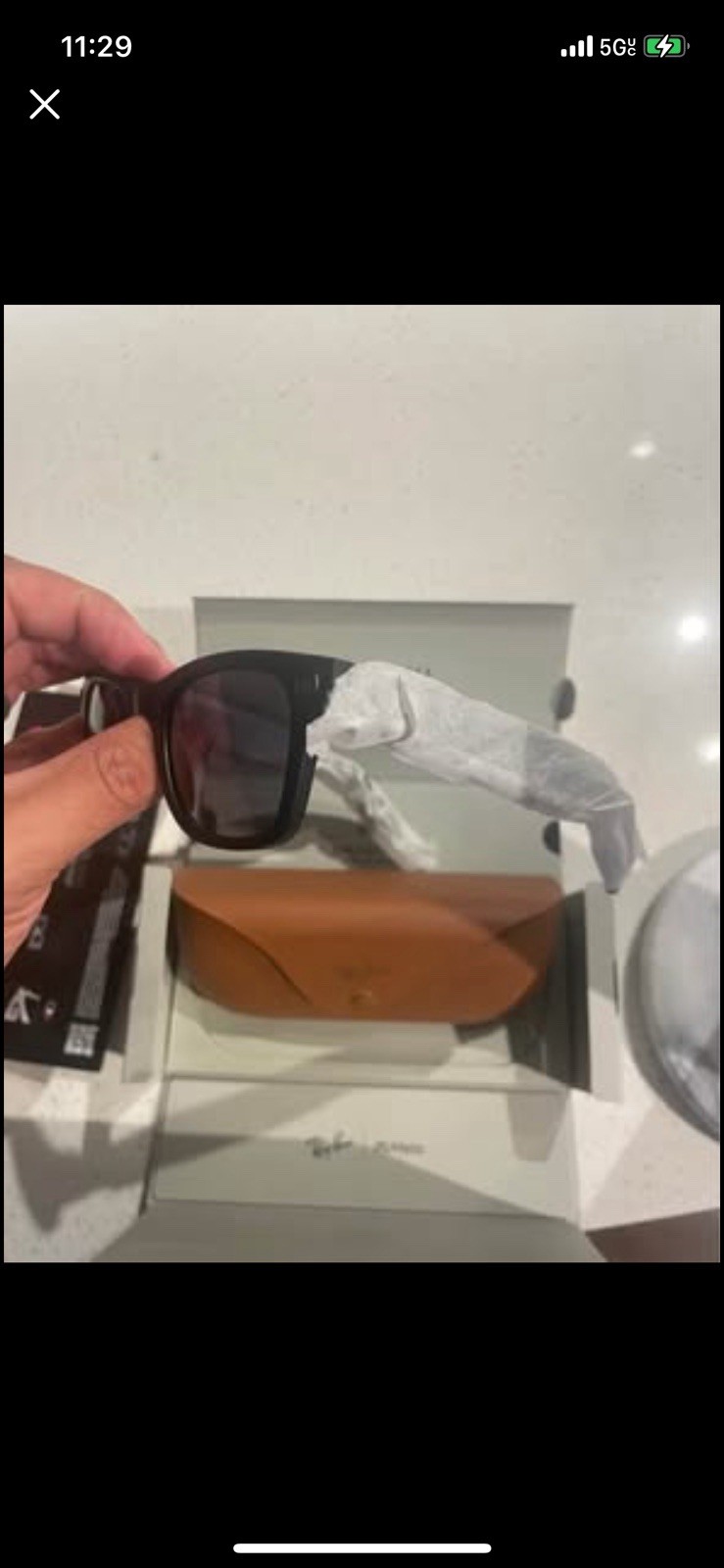Ray Ban Meta Wayfarer Sunglasses Matte Black/Gradient