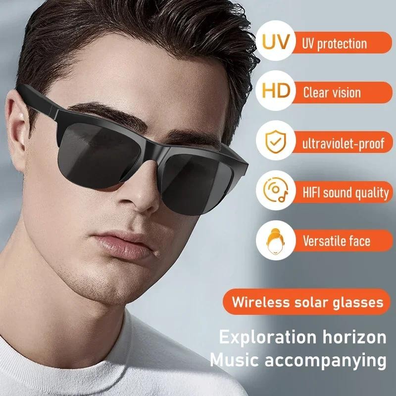 Smart Bluetooth 5.3 Sports Sunglasses with Hifi Audio and Uv Protection.