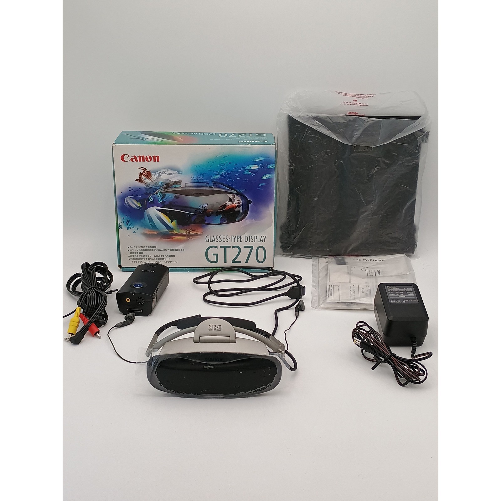 Canon GT270 Glasses-Type Display Head-Worn Monitor RCA S-Video Vintage VR Boxed