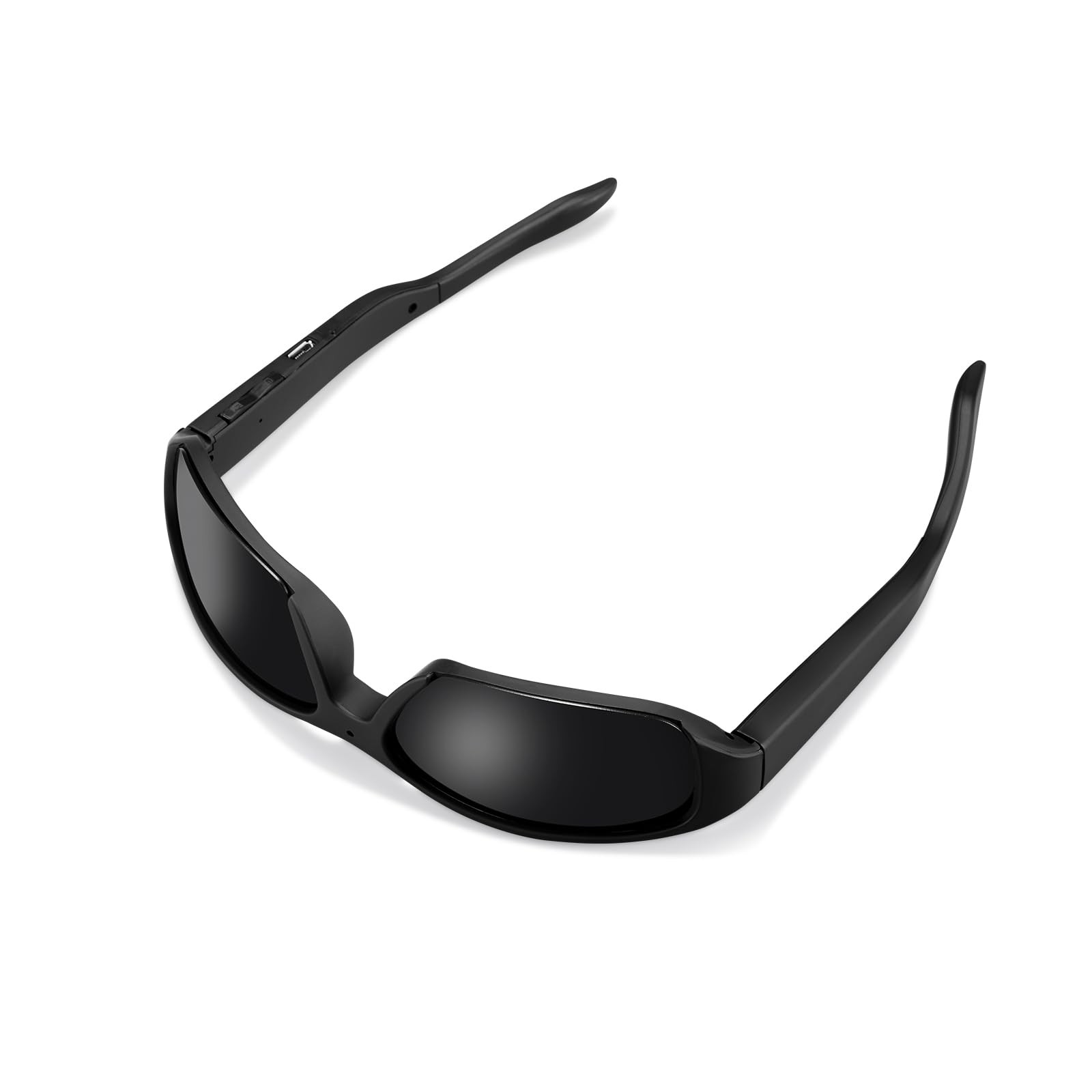 Smart Video 1080p Camera Glasses for Men – Outdoor HD UV Glasses, Black