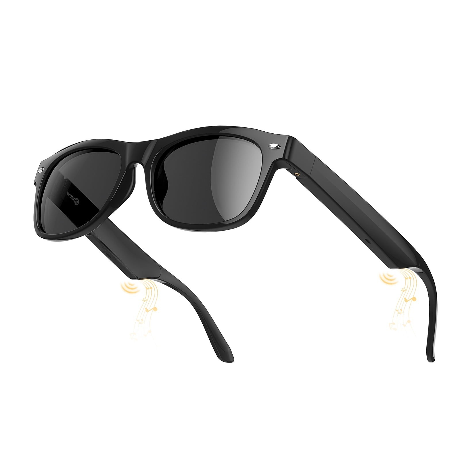 WeariQ Bluetooth Smart Glasses Audio Sunglasses Open-Ear Speaker – Shiny Black ™