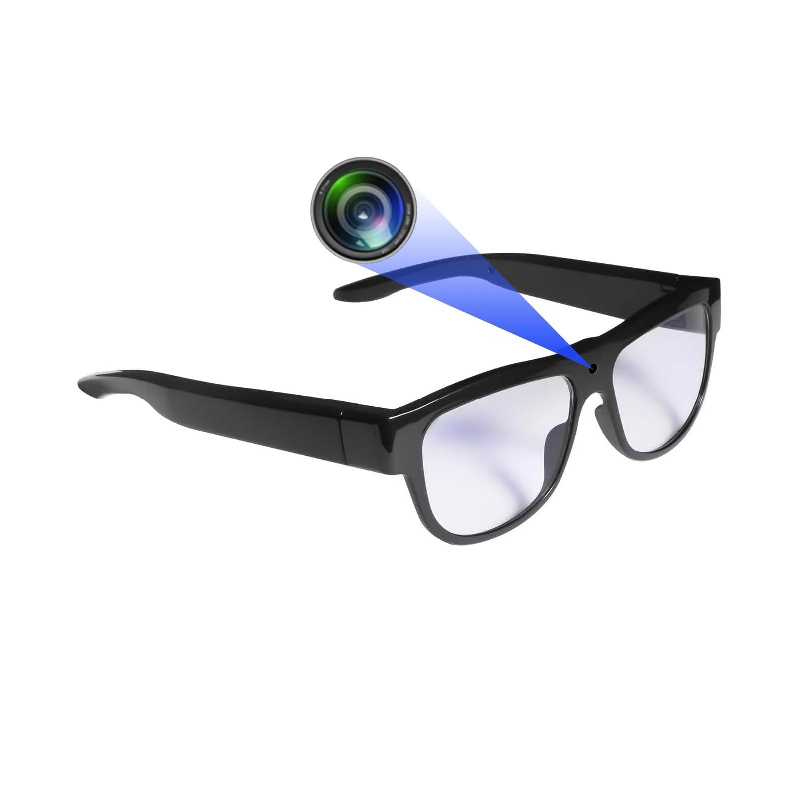 Wearable Video Recording Glasses 1080p – Outdoor Sports Glasses with 32GB Mem…