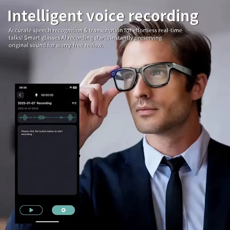 AI Smart Glasses With 8MP Camera Translation Bluetooth Calls Music 2025 New Tech