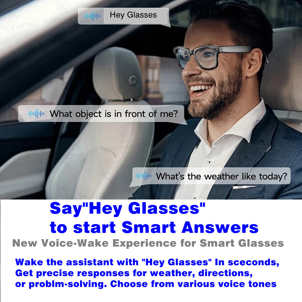 800W Pixel Camera Glasses Bluetooth Smart AI Glasses Micro Camera Recording